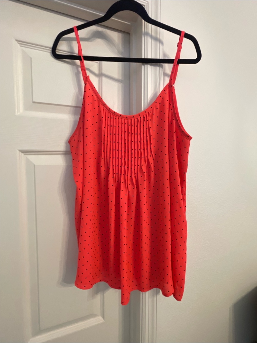 torrid Coral Red Dot Pintuck Cami